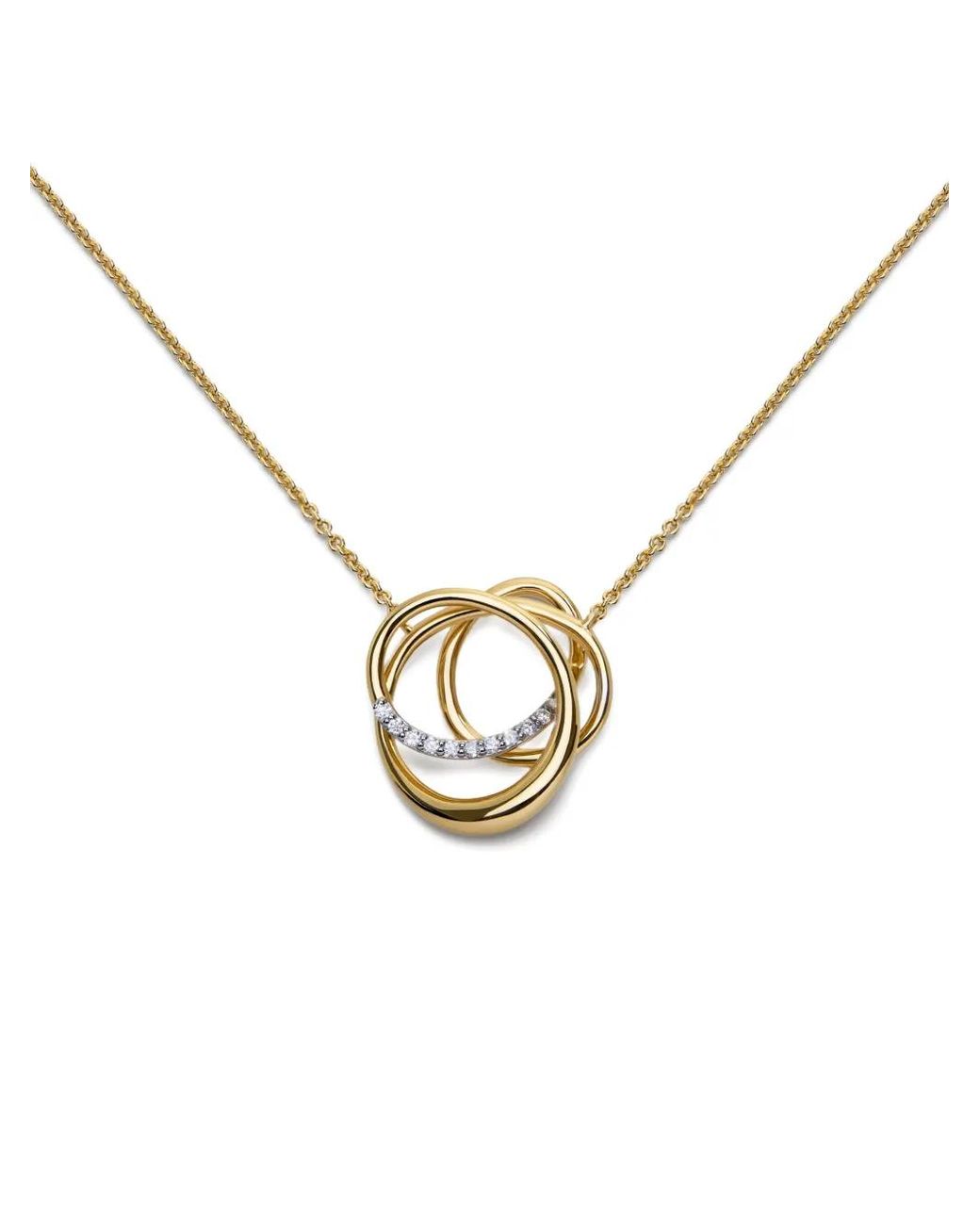 Monica Vinader White Interlocking-Circles Diamond Necklace