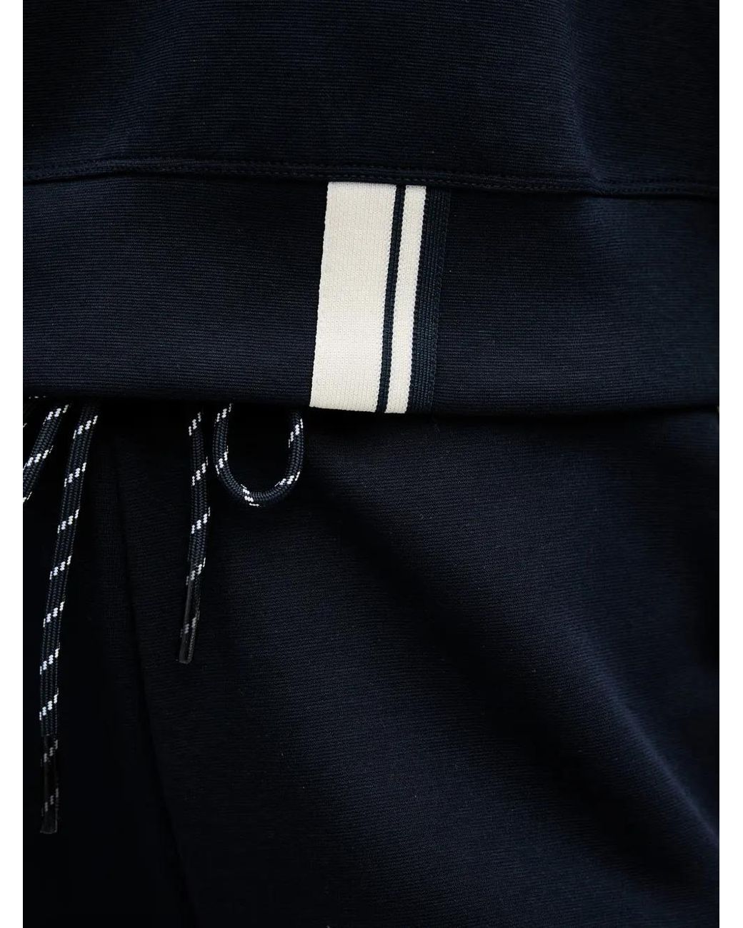 Benetton Blue Sweat À Logo Brodé
