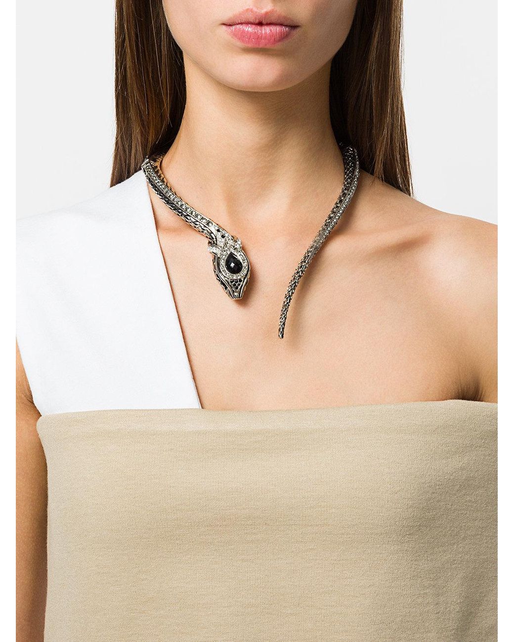 Roberto Cavalli Snake Necklace in 