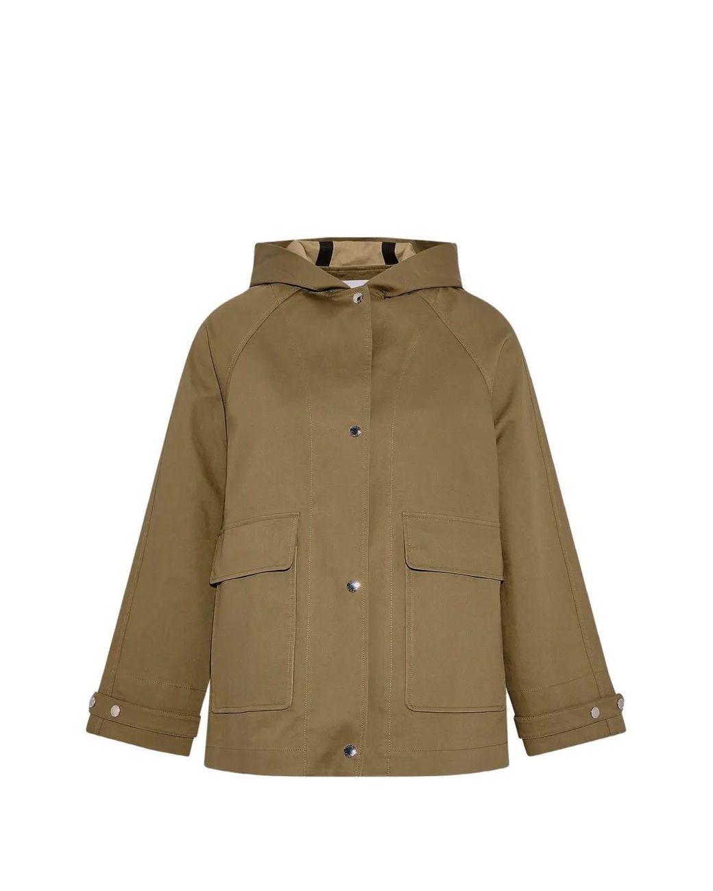 Yves Salomon Natural Hooded Two-Tone Jacket