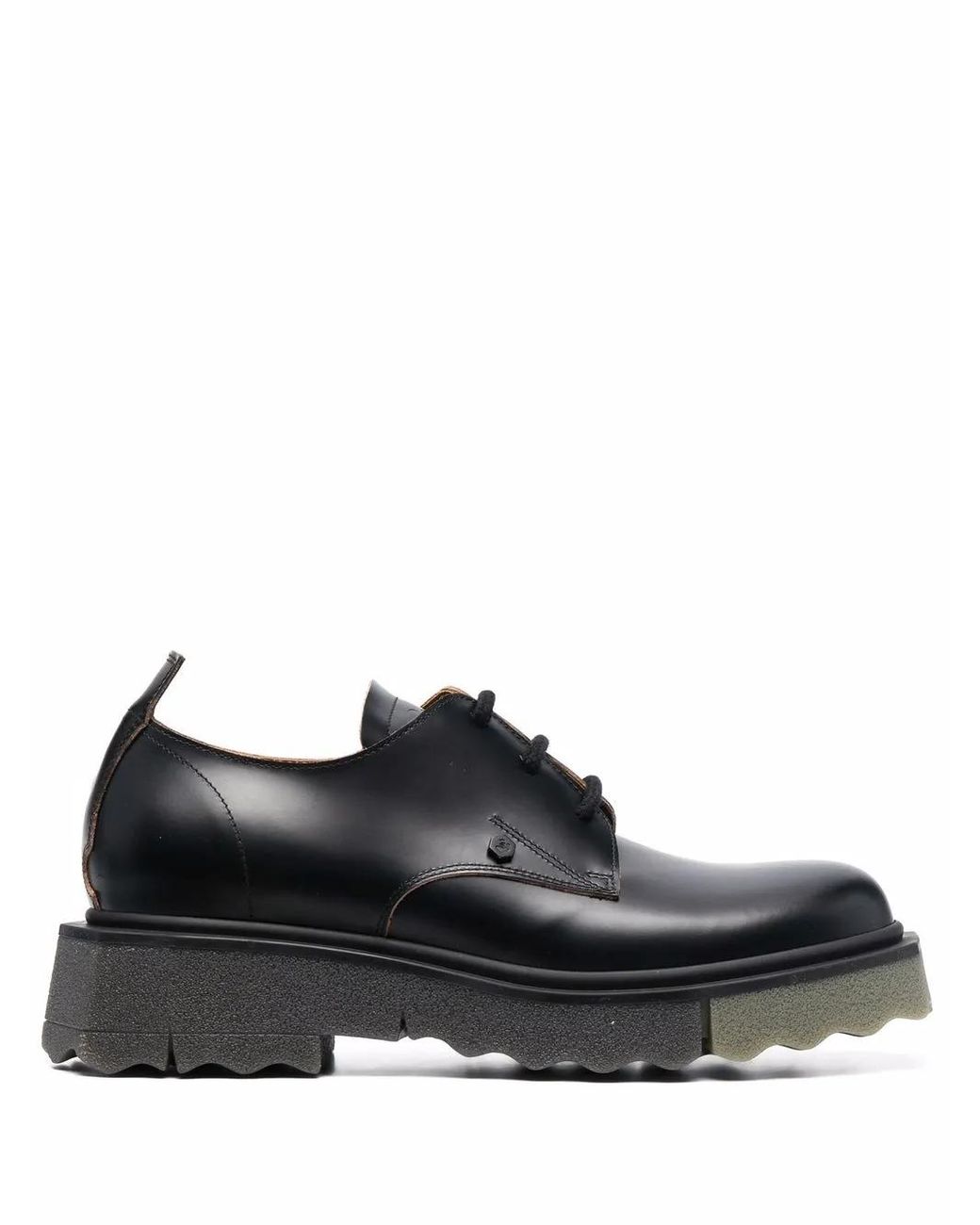 Off-White c/o Virgil Abloh Black Sponge-sole Leather Derby Shoes for men