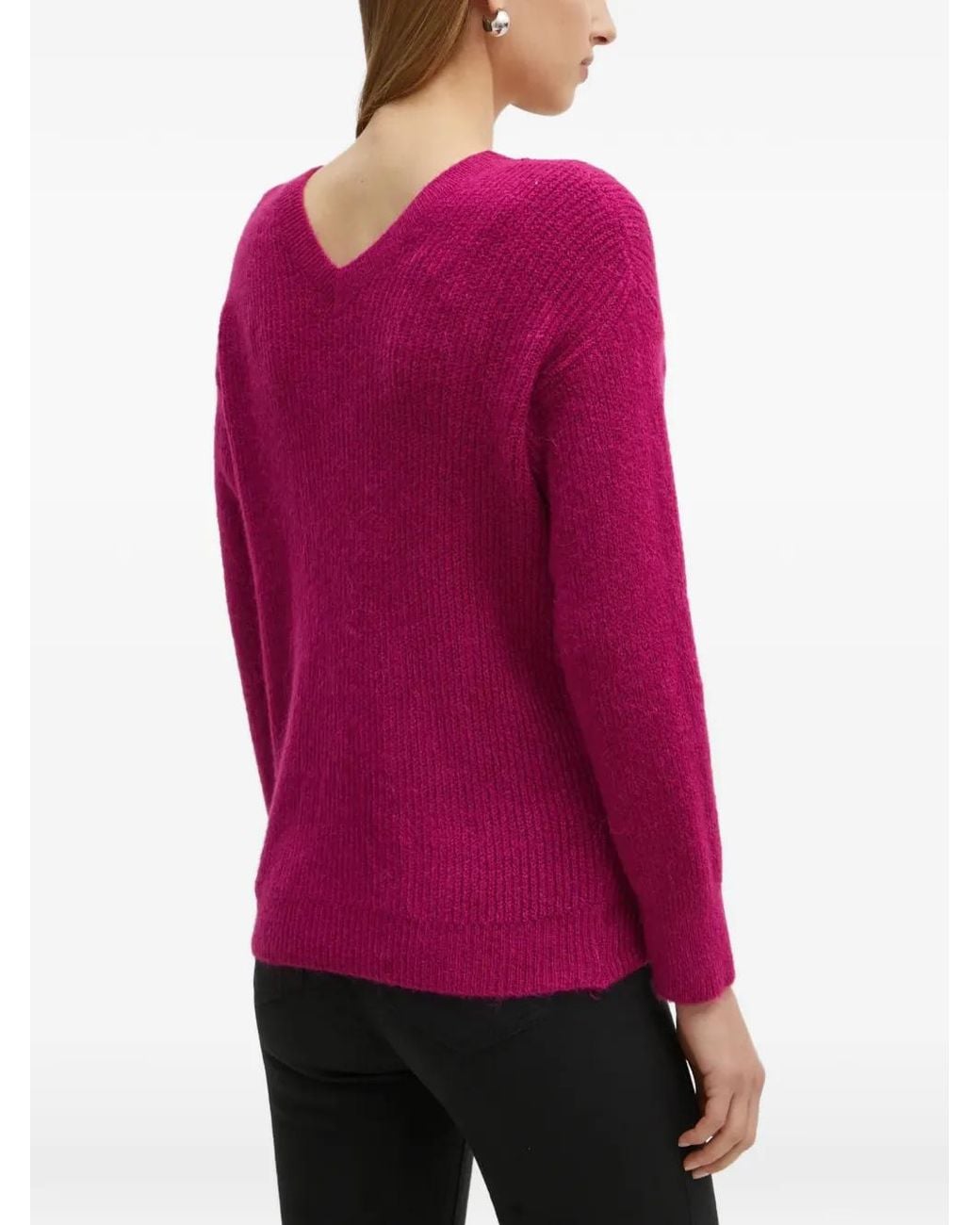 Morgan Red V-Neck Sweater
