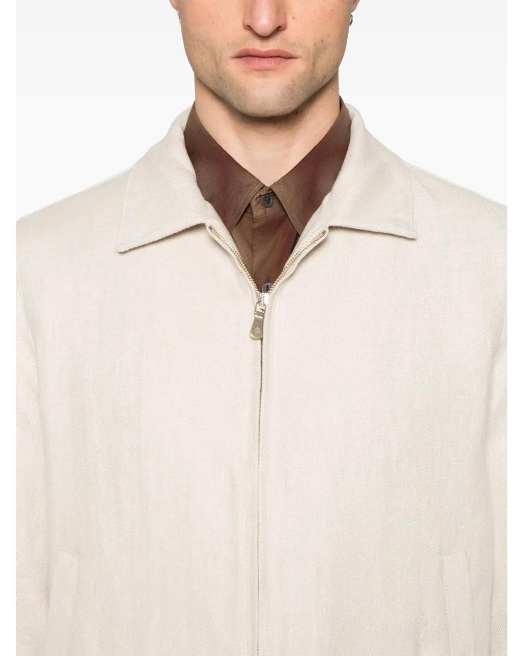 Eleventy White Linen Jacket for men