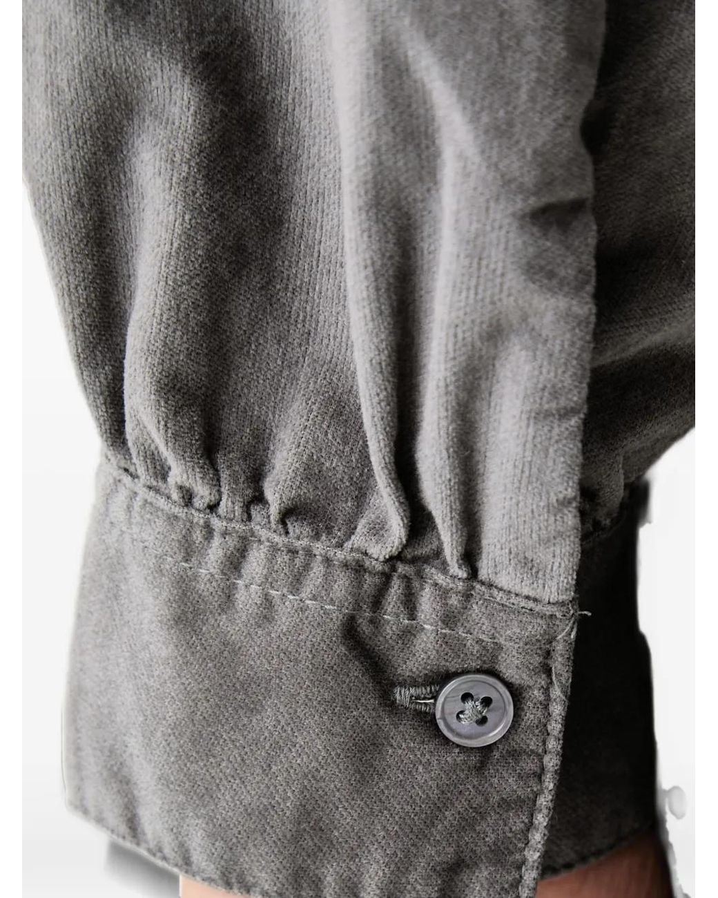 Marc O' Polo Gray Gathered-Detail Blouse