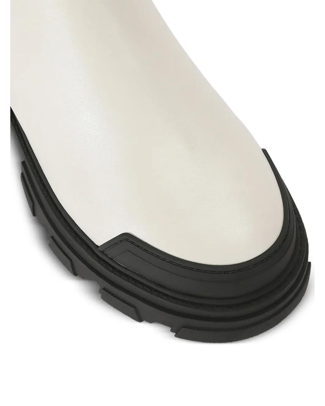 Kurt Geiger White Stomp Sock Ankle Boots