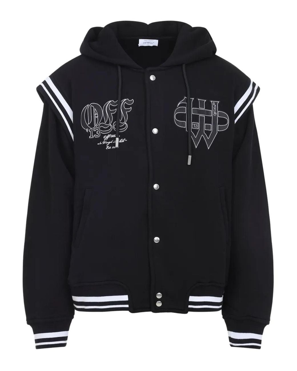 Off-White c/o Virgil Abloh Jassen ,Zwart ,Katoen Zwarte Katoenen Jas Aw 25 in het Black voor heren