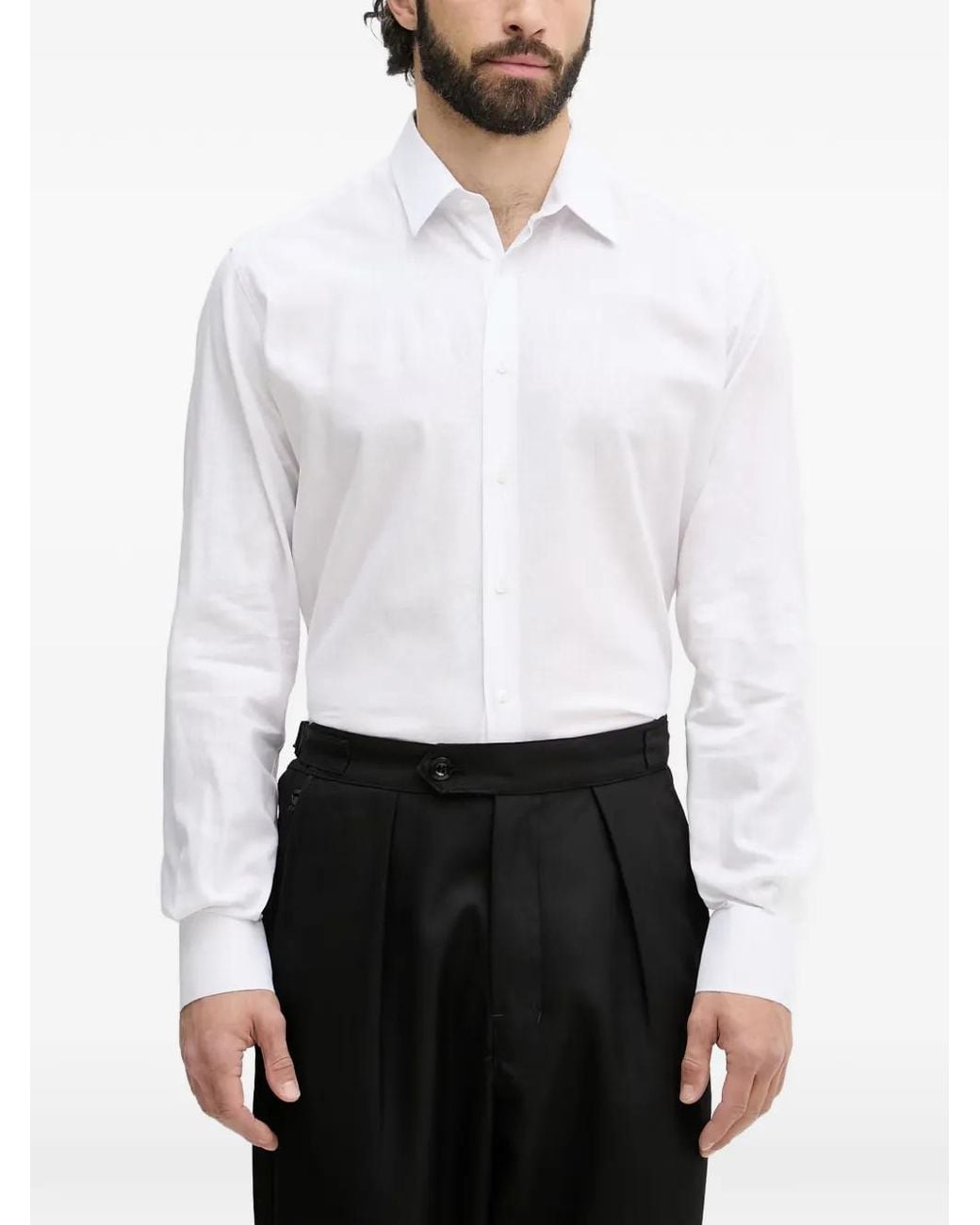 Karl Lagerfeld Button-Down Overhemd in het White voor heren