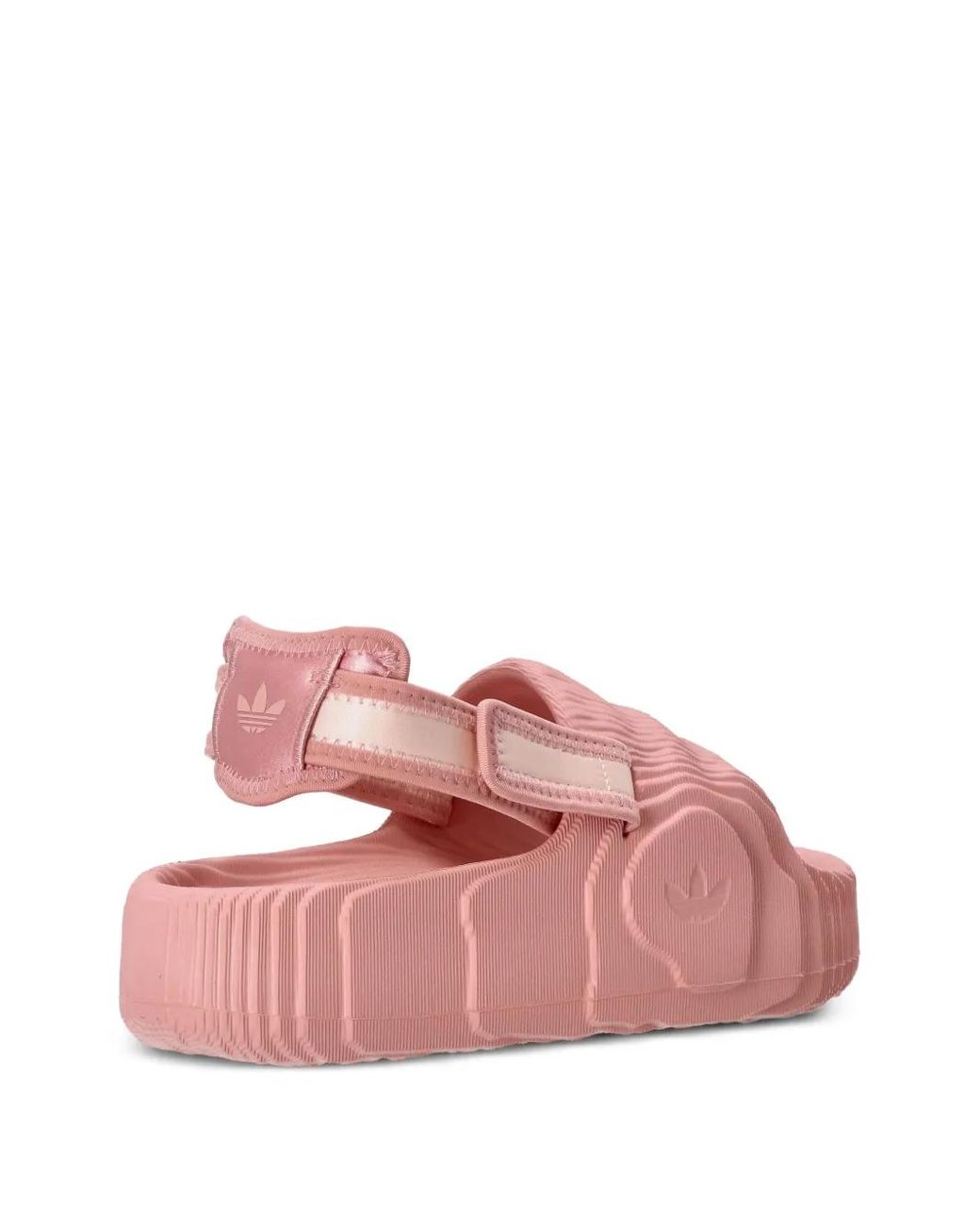 Adidas Pink Adilette Textured-Sole Slingback Sandals