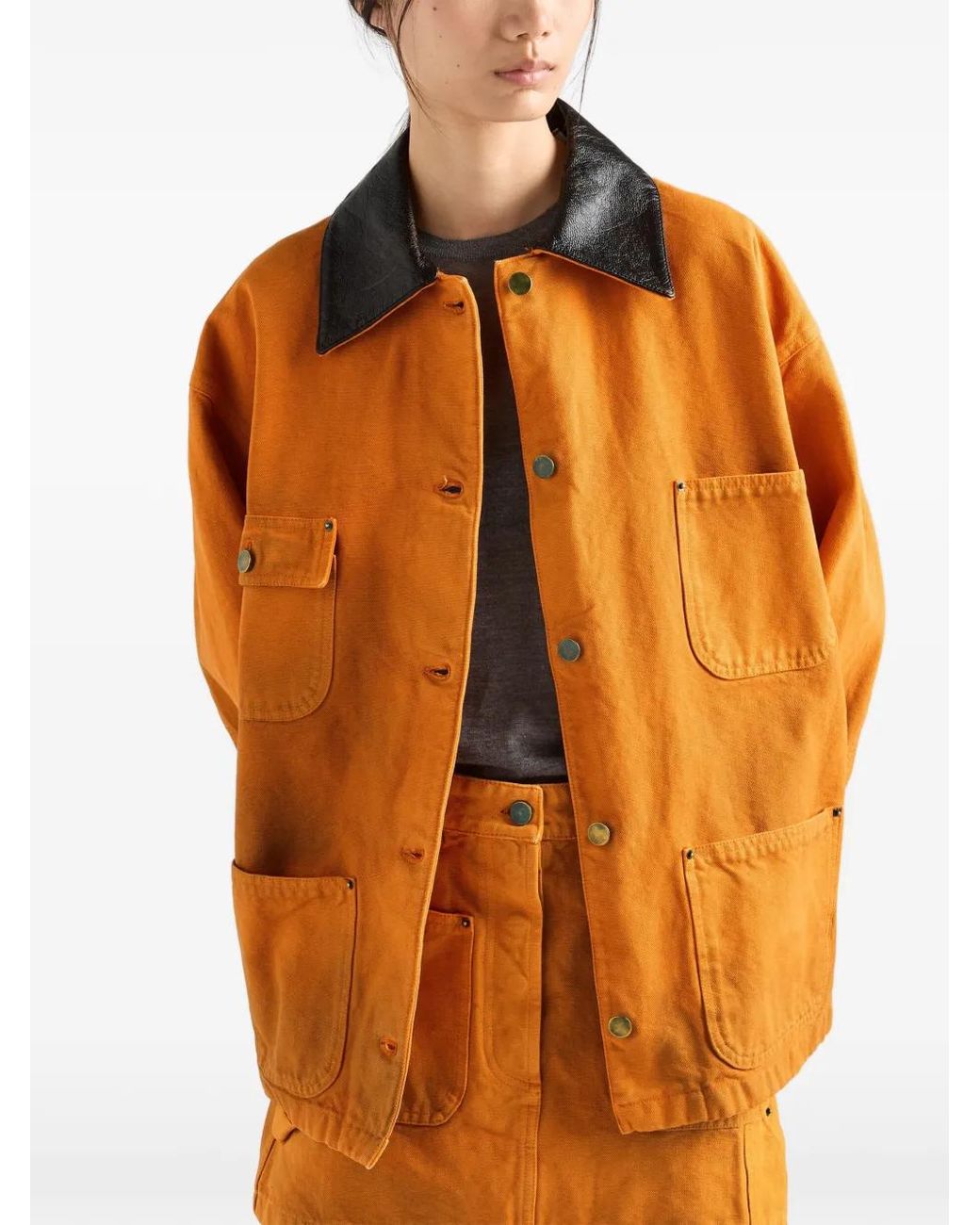 Prada Orange Canvas Jacket