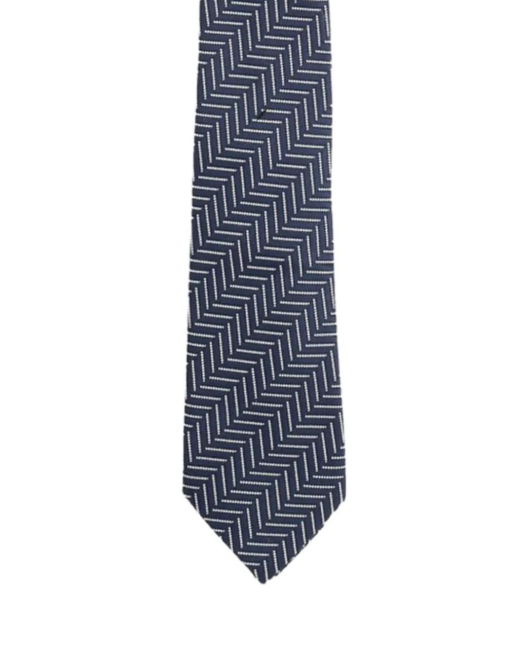 Tom Ford White Herringbone-Pattern Tie for men