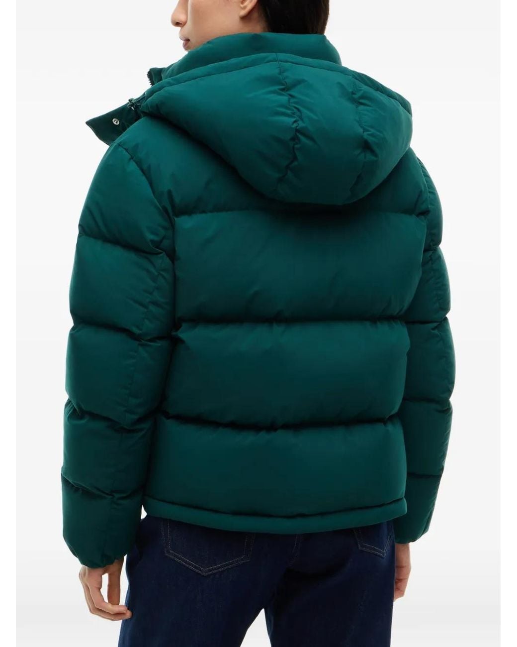 Tommy Hilfiger Green Hooded Puffer Jacket