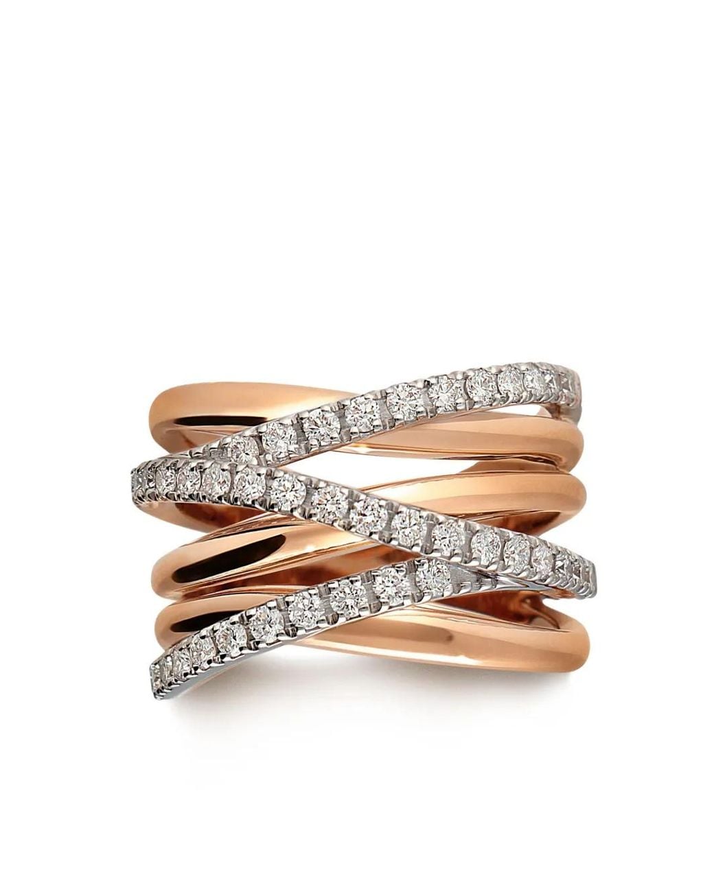 Leo Pizzo White 18Kt Diamond Waves Ring