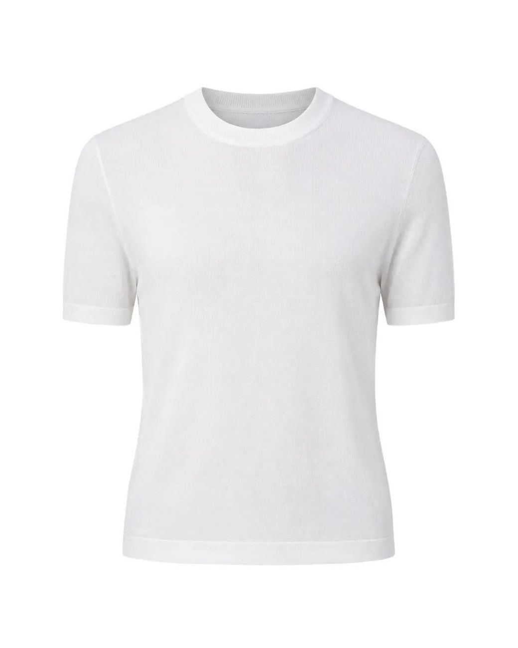 Brooksfield White Short-Sleeve Crew-Neck T-Shirt for men