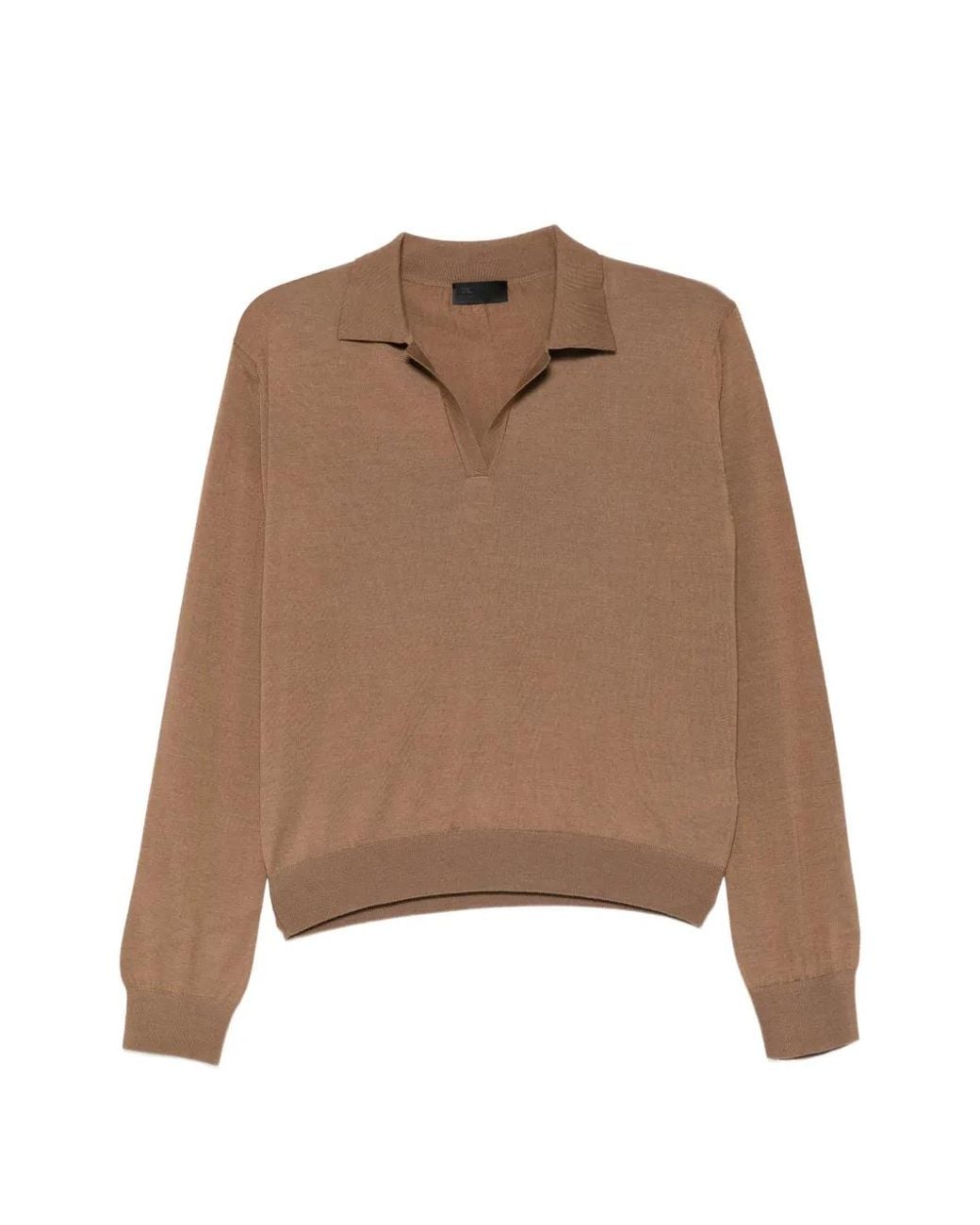 Dondup Brown Long-Sleeve Polo Sweater