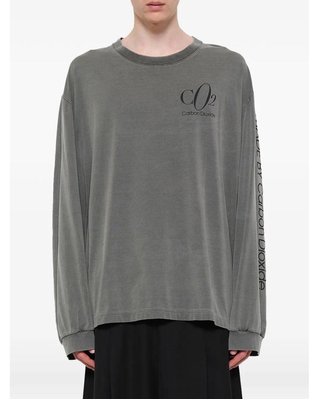 Doublet Gray Co2 Air Yarn Long-Sleeve T-Shirt for men
