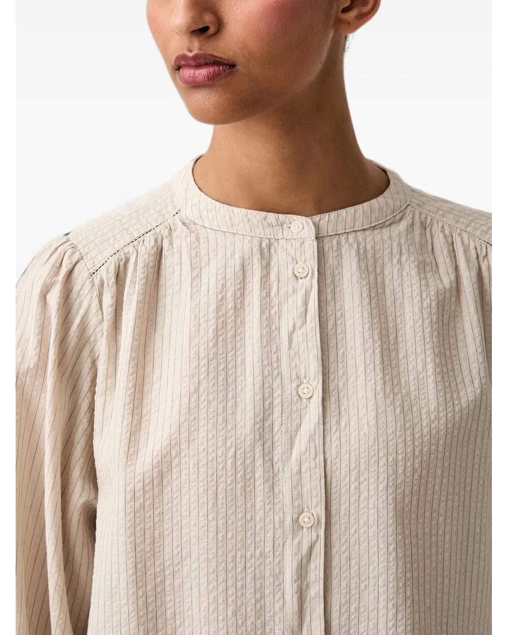 Marc O' Polo Natural Striped Seersucker Blouse