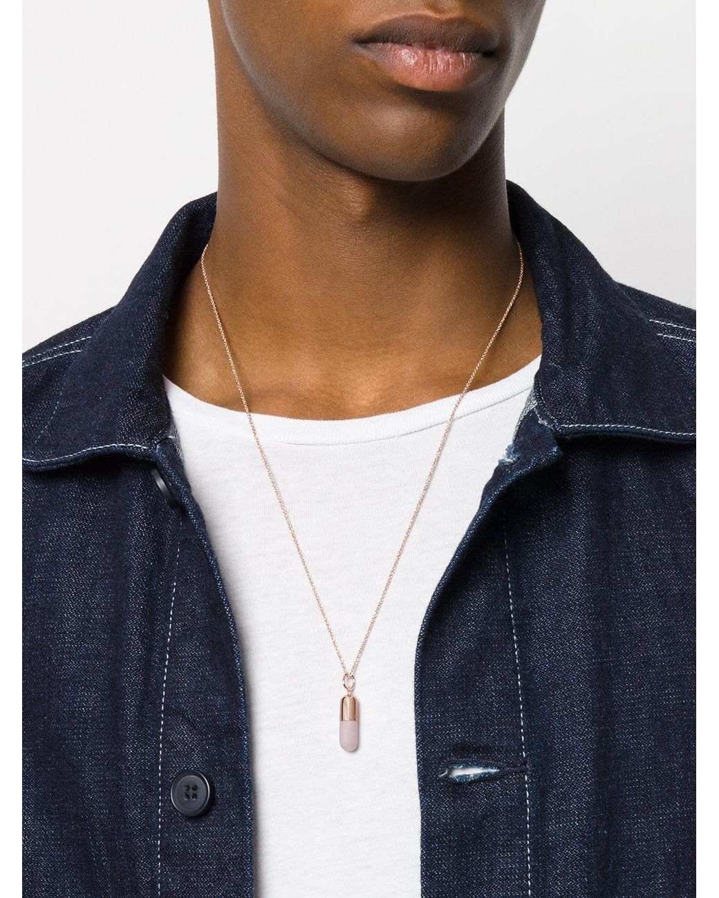 True Rocks Small Pill Pendant Necklace 