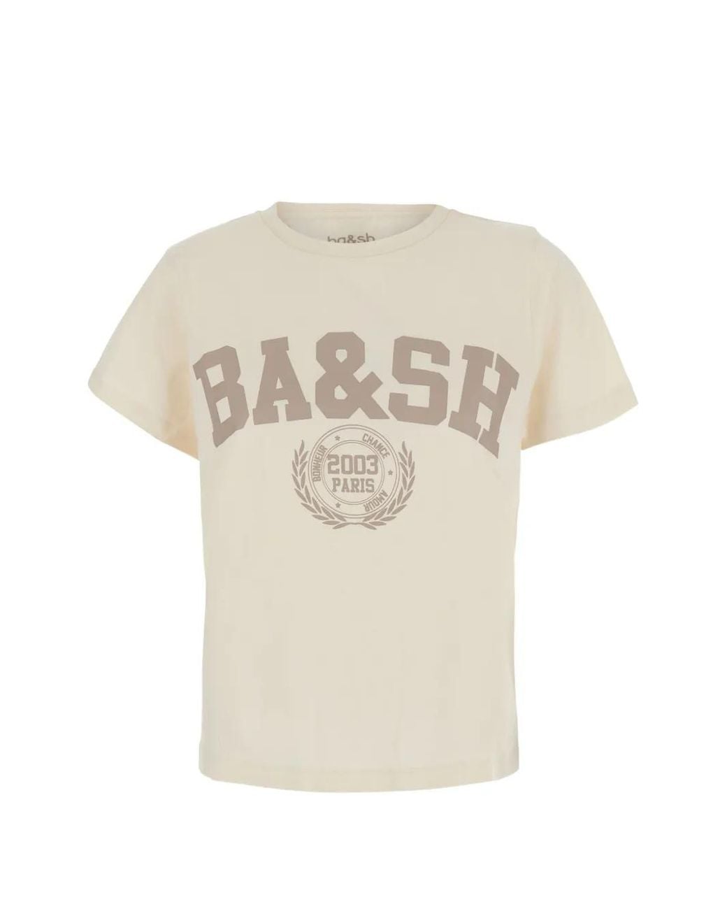 Ba&sh White Logo-Print Cotton T-Shirt