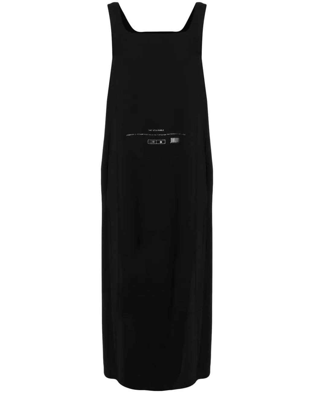 MM6 by Maison Margiela Black Sac Utilisable-Print Maxi Dress