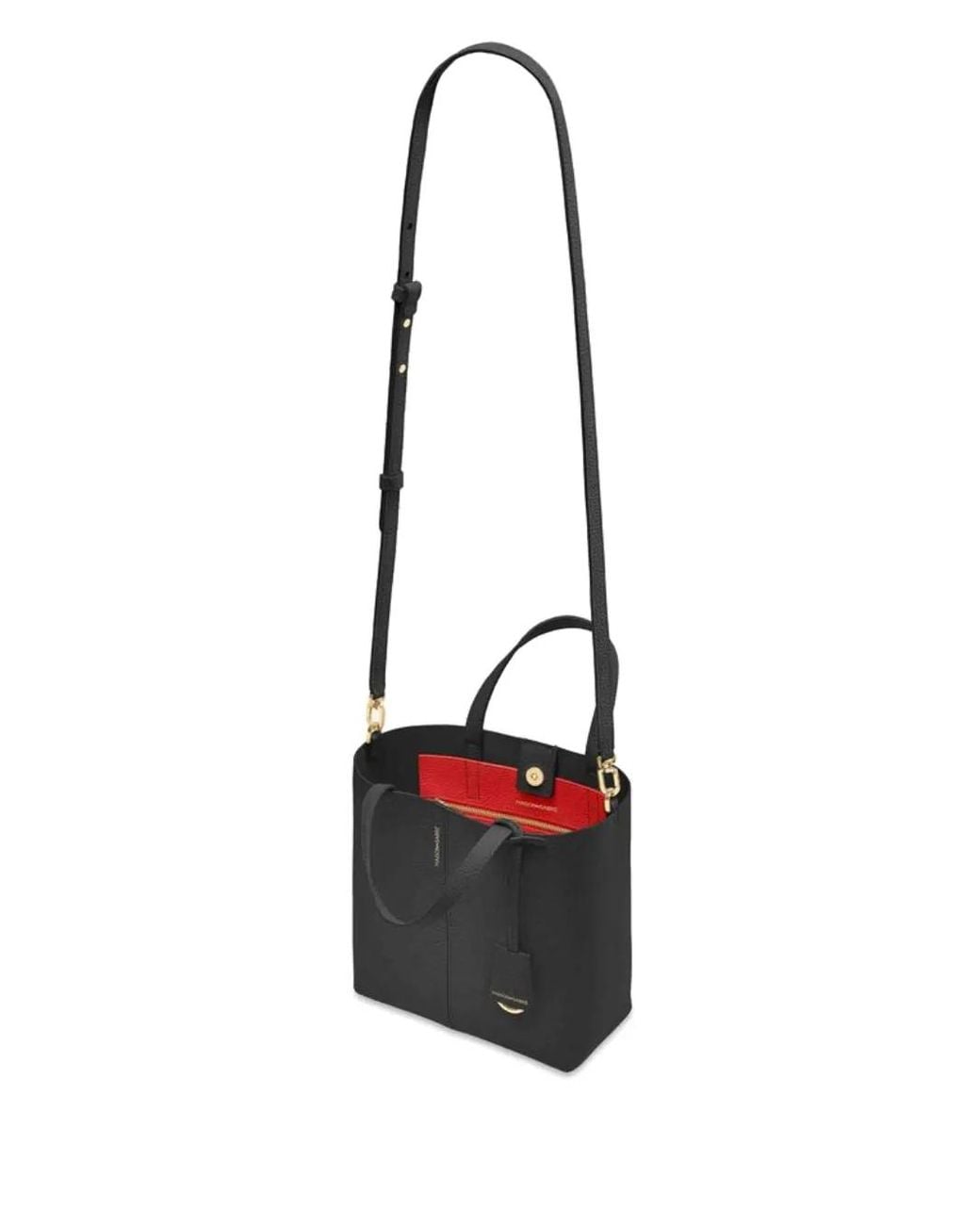 Maison De Sabre Black Small Leather Soft Tote Bag