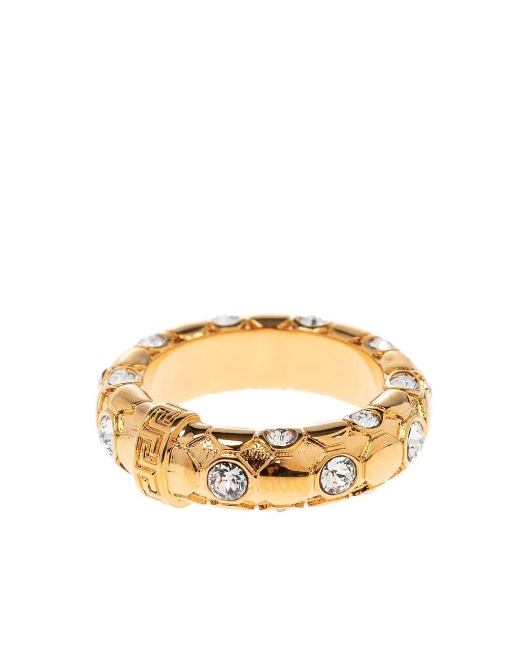 Anello Greca di Versace in Metallic