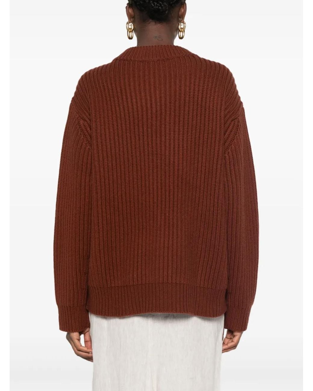 Sofie D'Hoore Brown Pull En Maille Nervurée