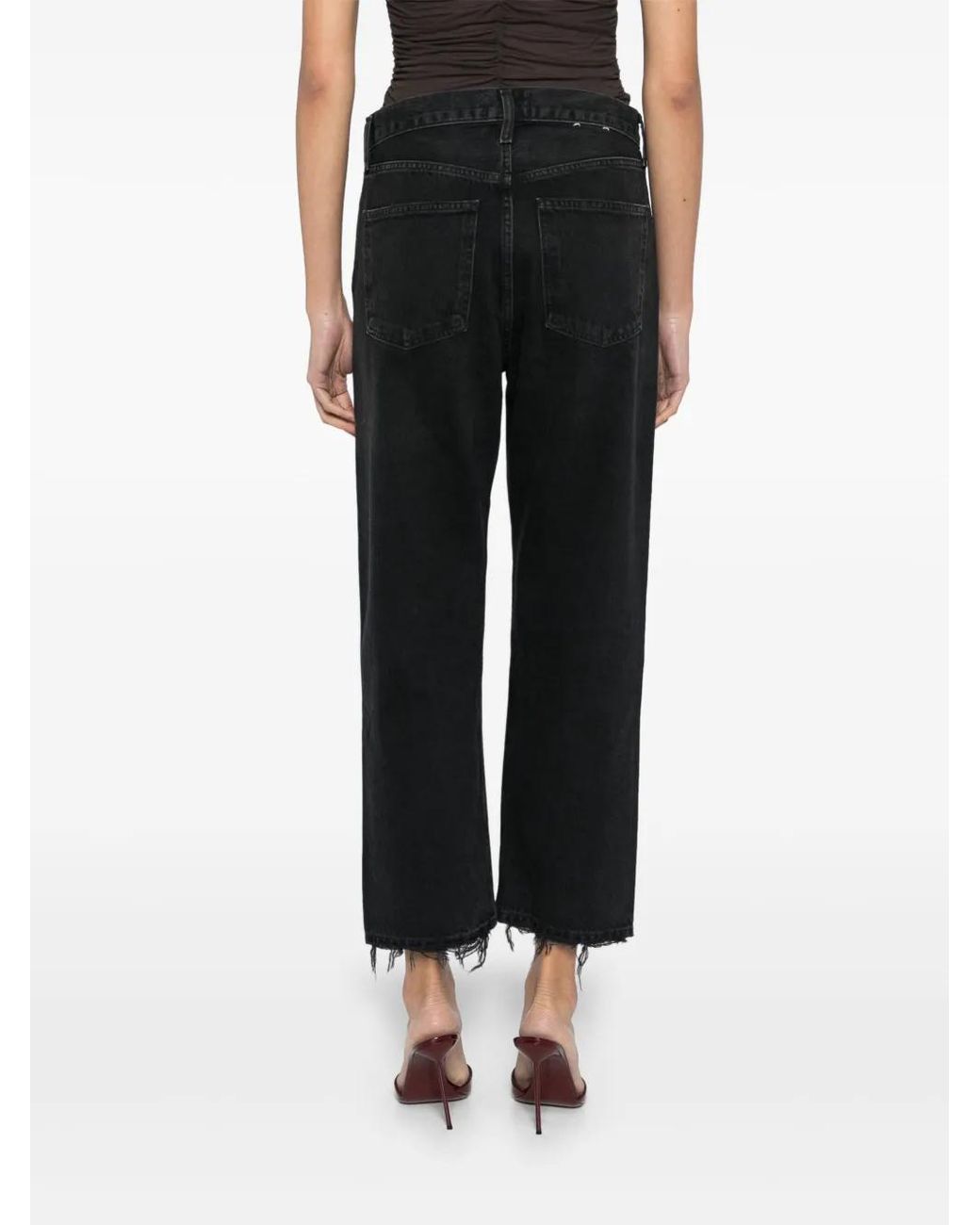 Vaqueros Capri Con Efecto Envejecido Agolde de color Black
