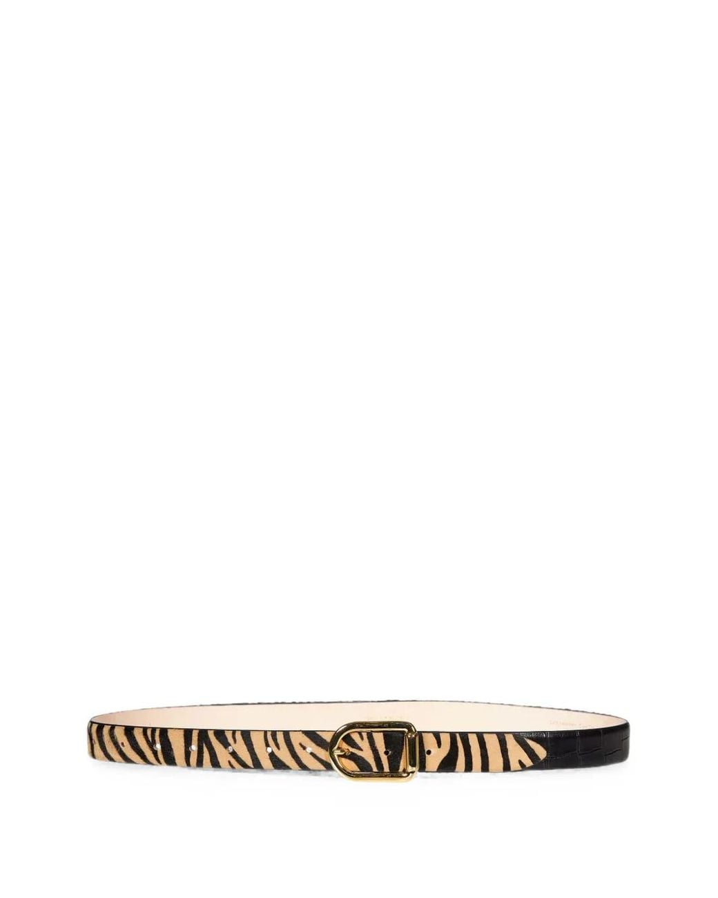 DEHANCHE White Mija Zebra-Print Belt