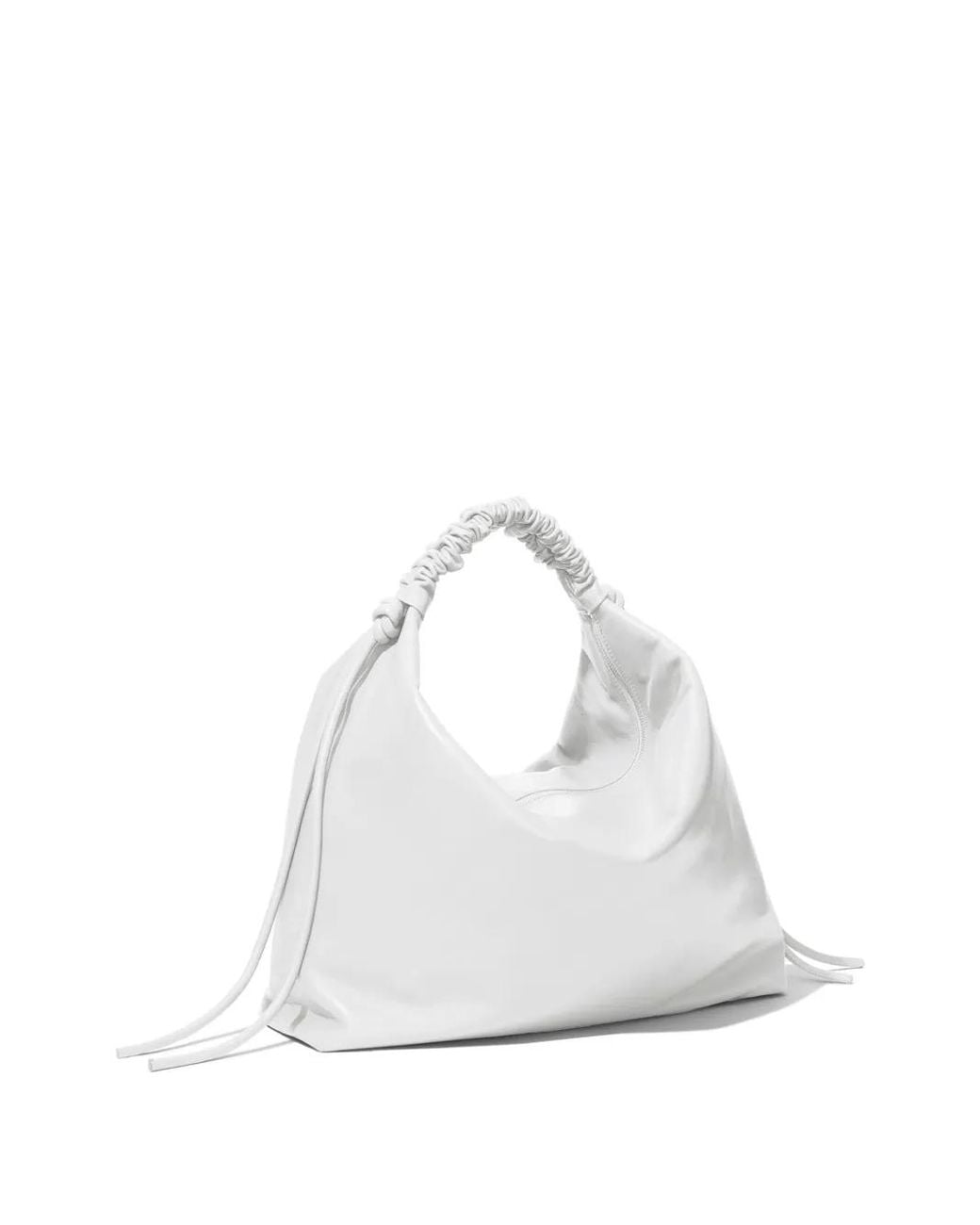 Proenza Schouler White Large Drawstring Leather Shoulder Bag