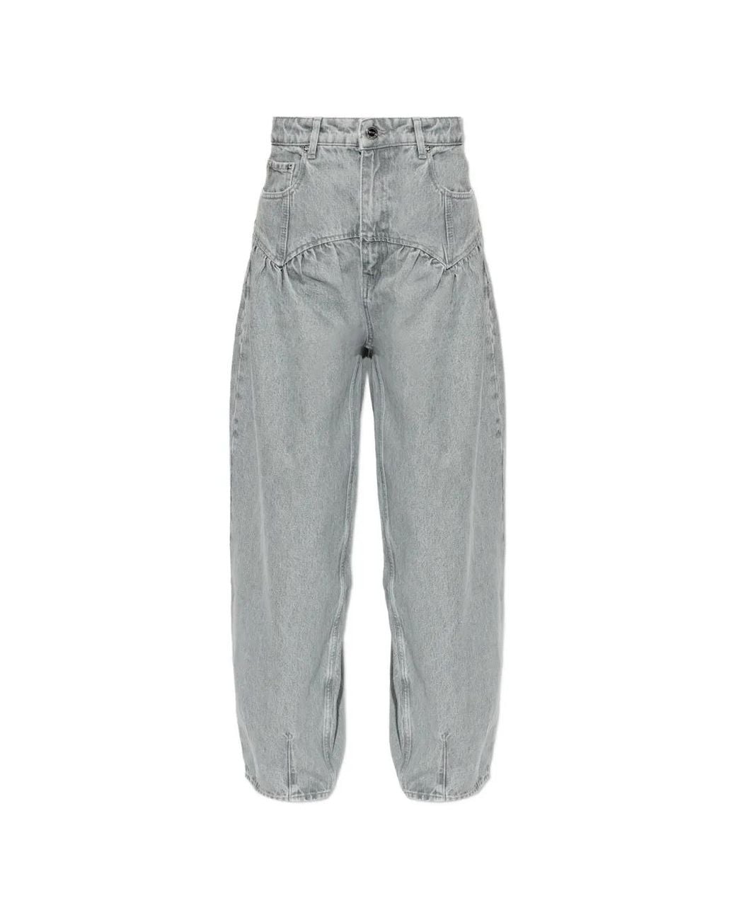Ganni Gray Belt-Loops Jeans