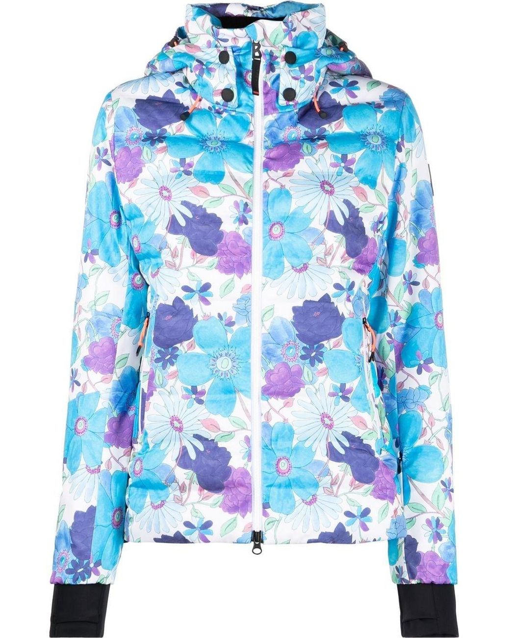 X Loveshackfancy Janka Floral Print Ski Jacket - Women's in Blue 