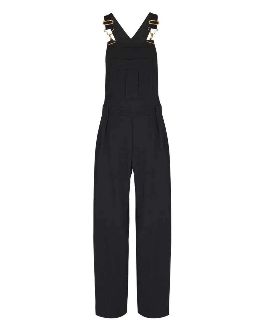 Balmain Black T-Bar-Fastening Wool Jumpsuits for men