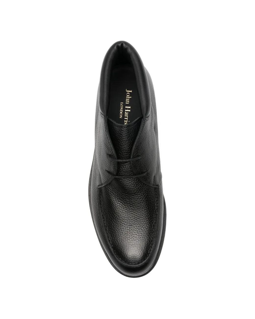 JOHN HARRISON Black Leather Derby Shoes for men