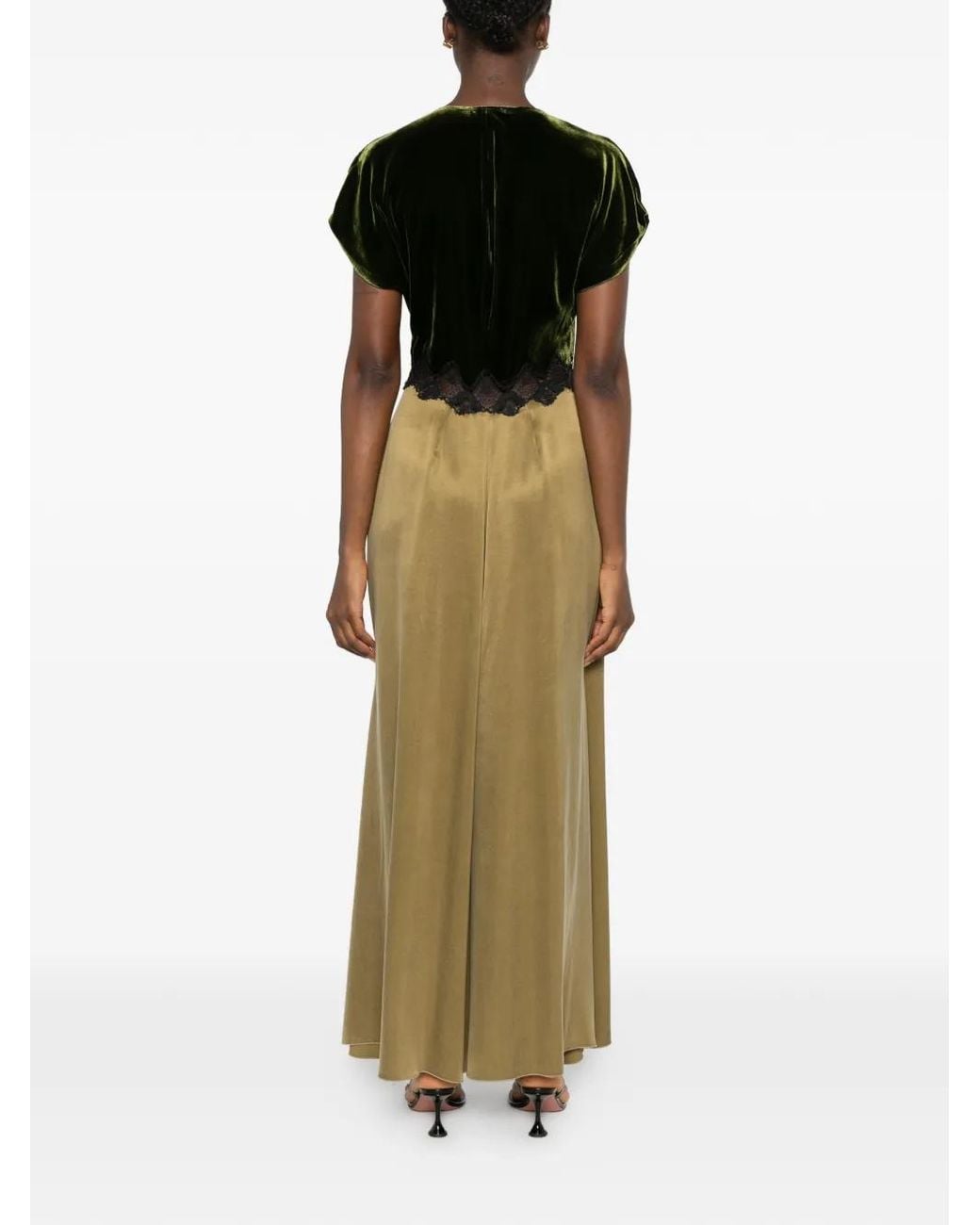 Forte_forte Green V-Neck Maxi Dress