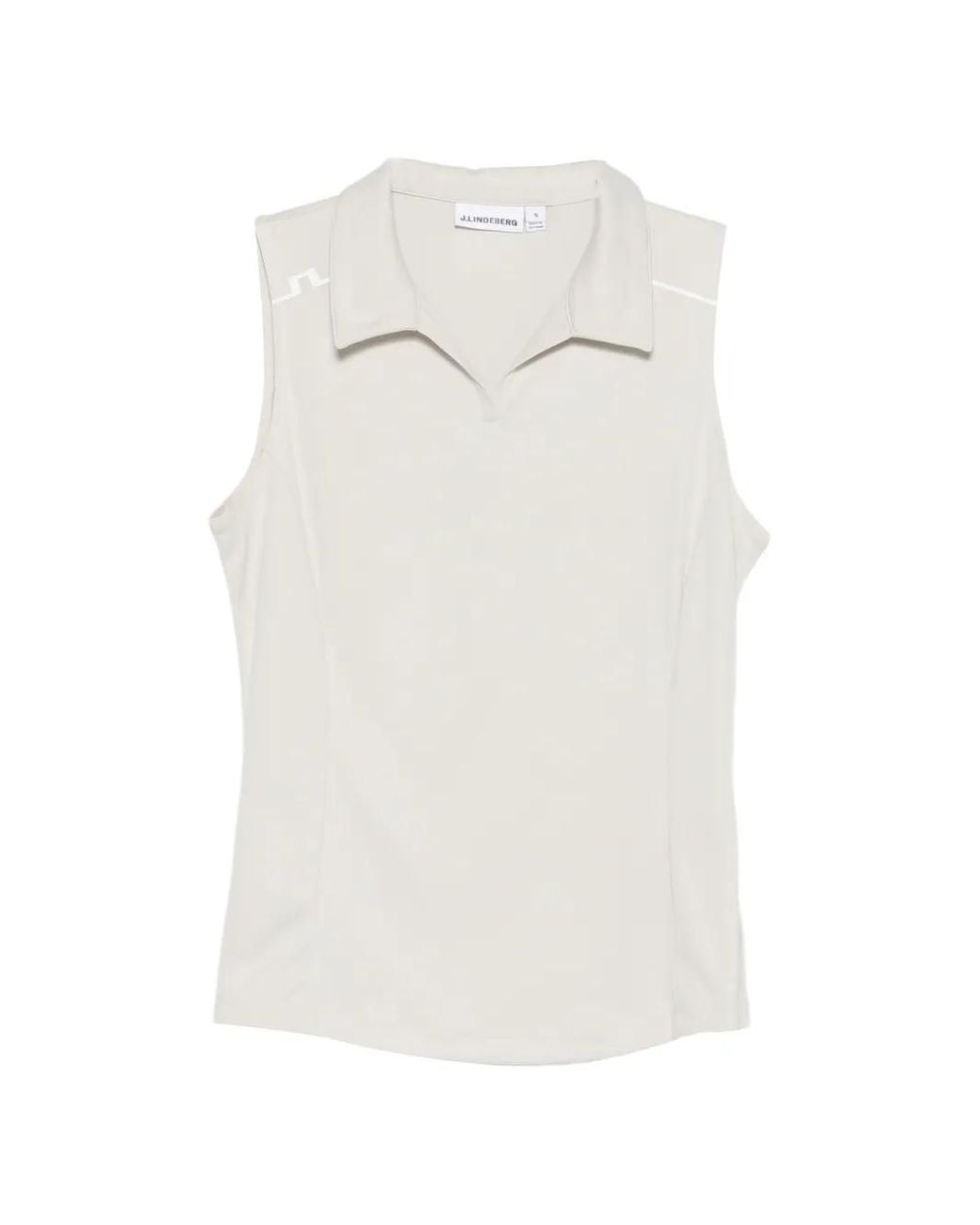 J.Lindeberg White Leah Sleeveless Polo Top