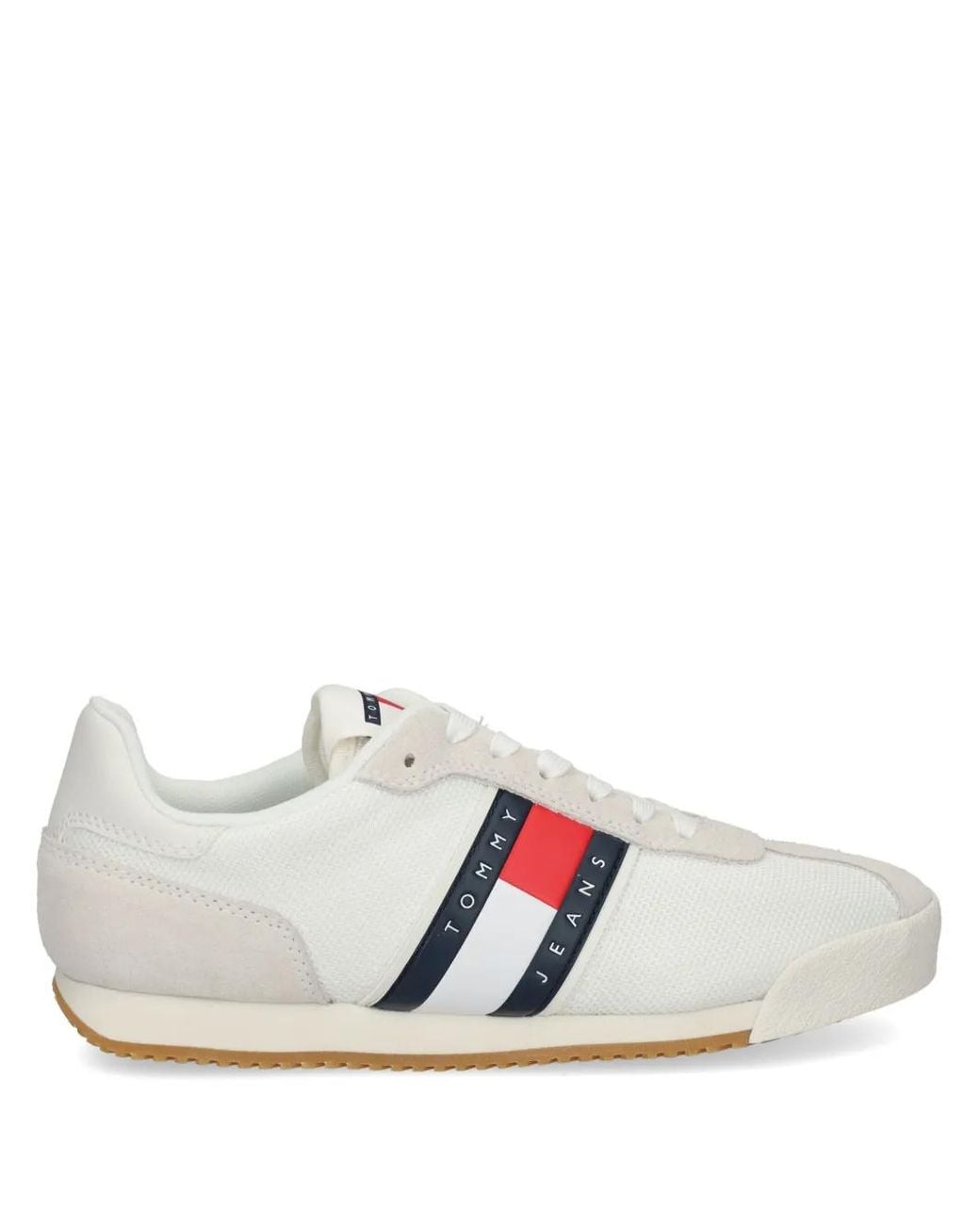 Tommy Hilfiger White Flag Logo Sneakers