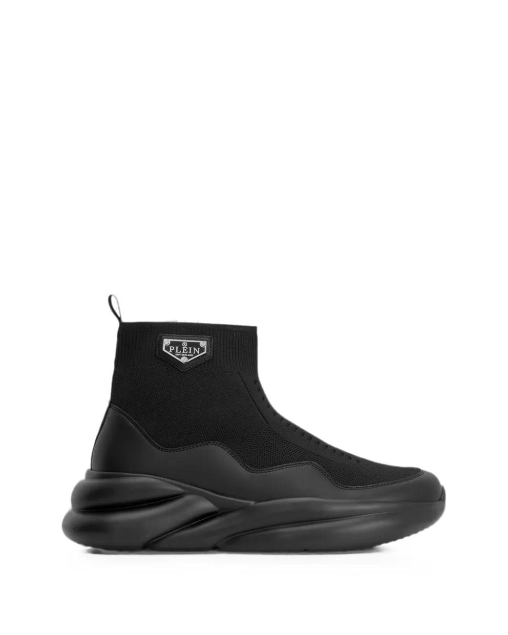 Philipp Plein Black Runner Sock Skywalker Sneakers