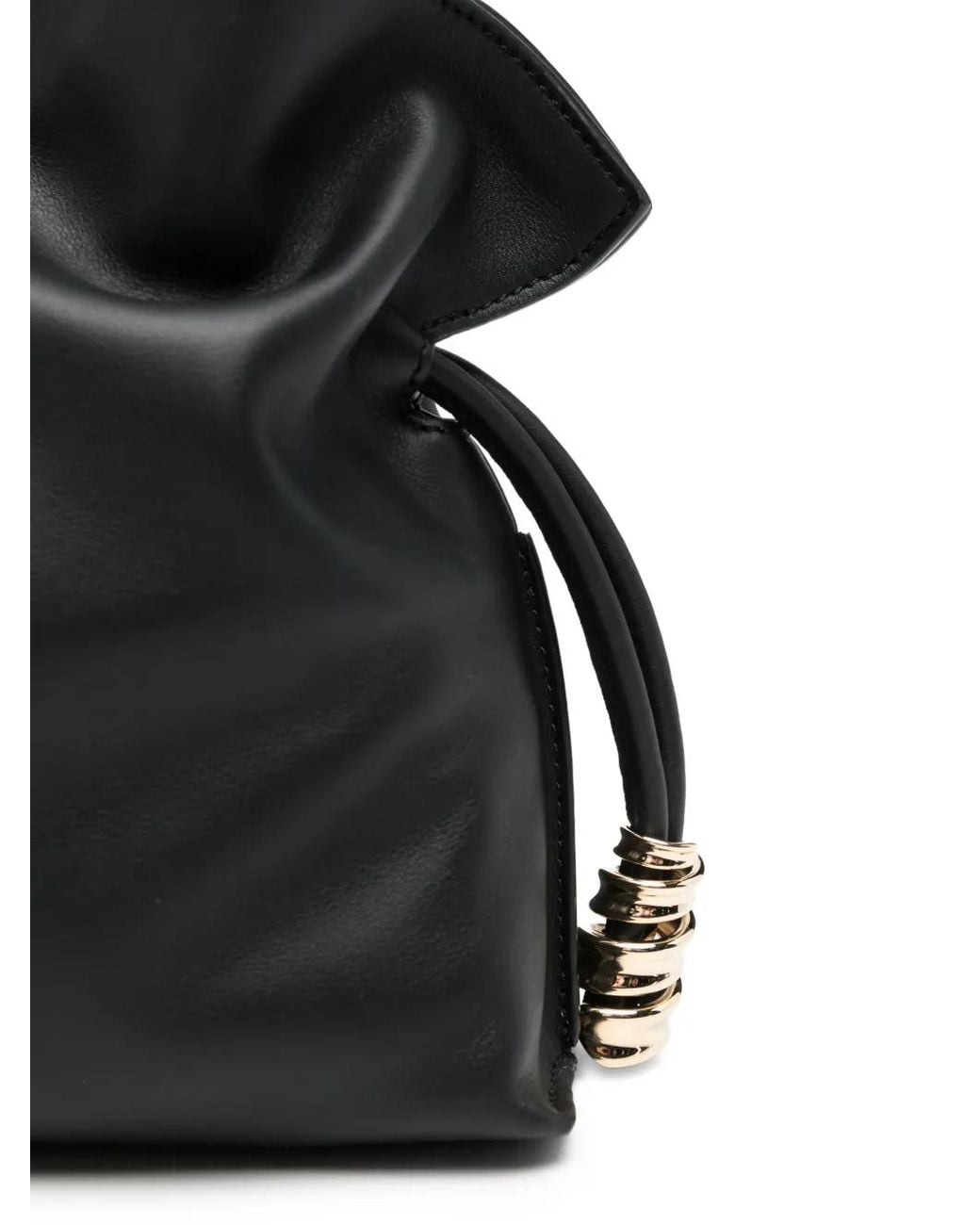 Loewe Black Flamenco Mini Leather Clutch