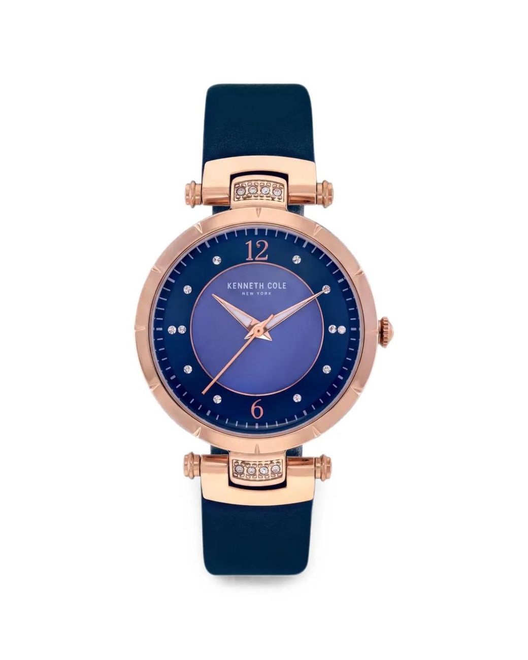 Kenneth Cole Blue Montre À Ornements En Cristal Mm