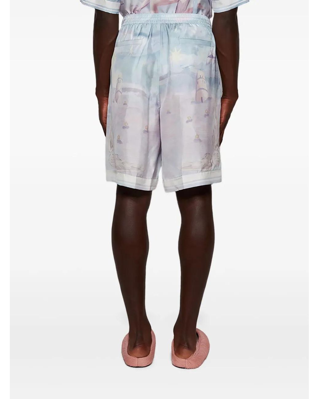 Givenchy Blue Printed Bermuda Shorts for men