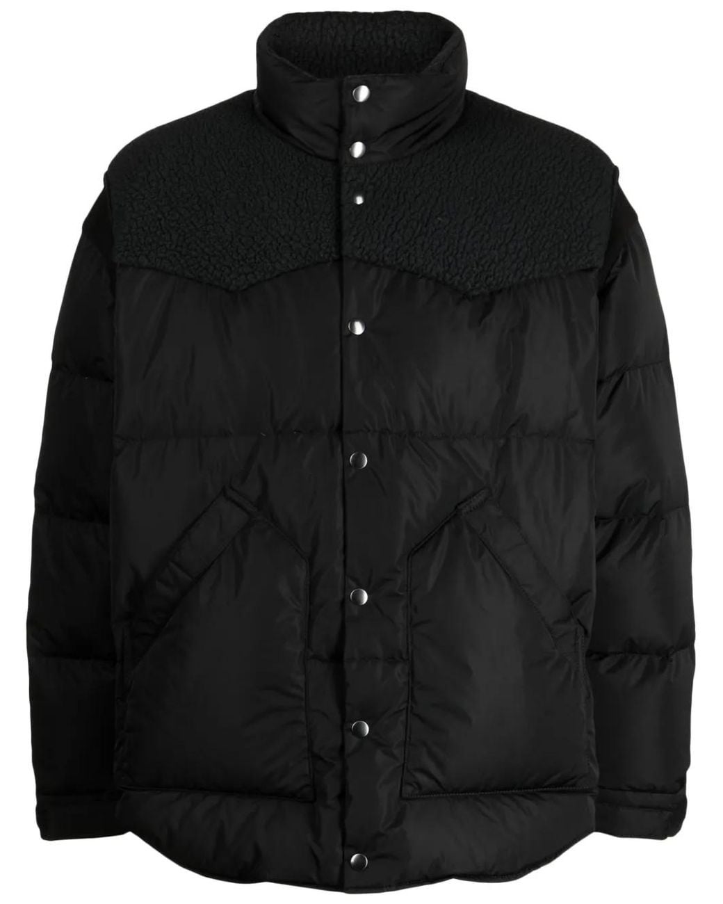 Undercover Black High-Neck Puffer Jacket for men
