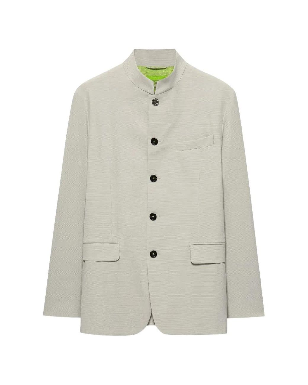 Shanghai Tang White Veste Cinq Boutons À Col Mao for men