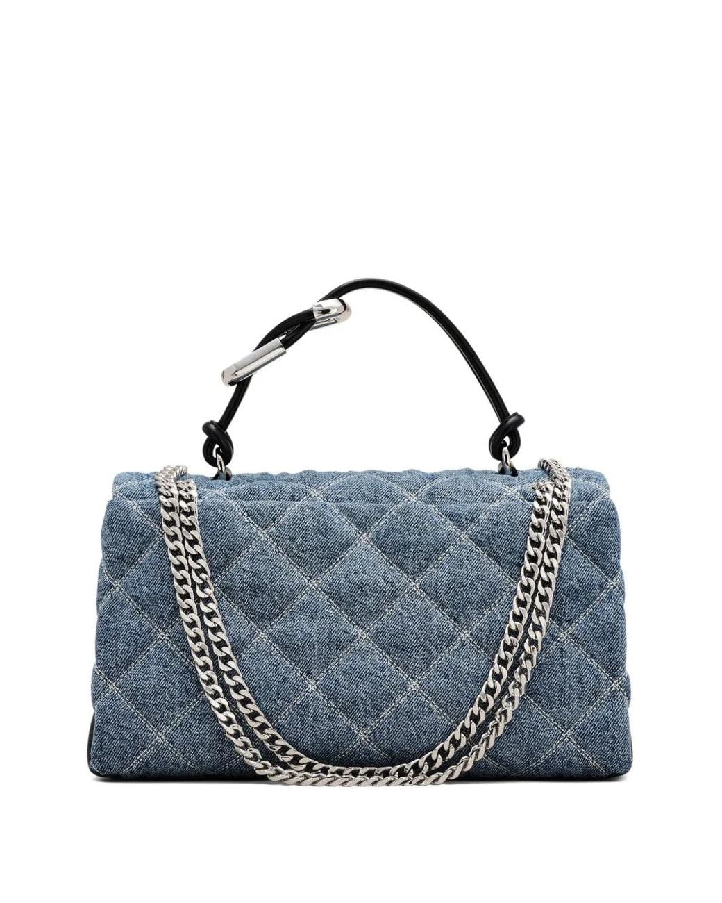 Marc Jacobs Blue The Quilted Denim Shoulder Bag