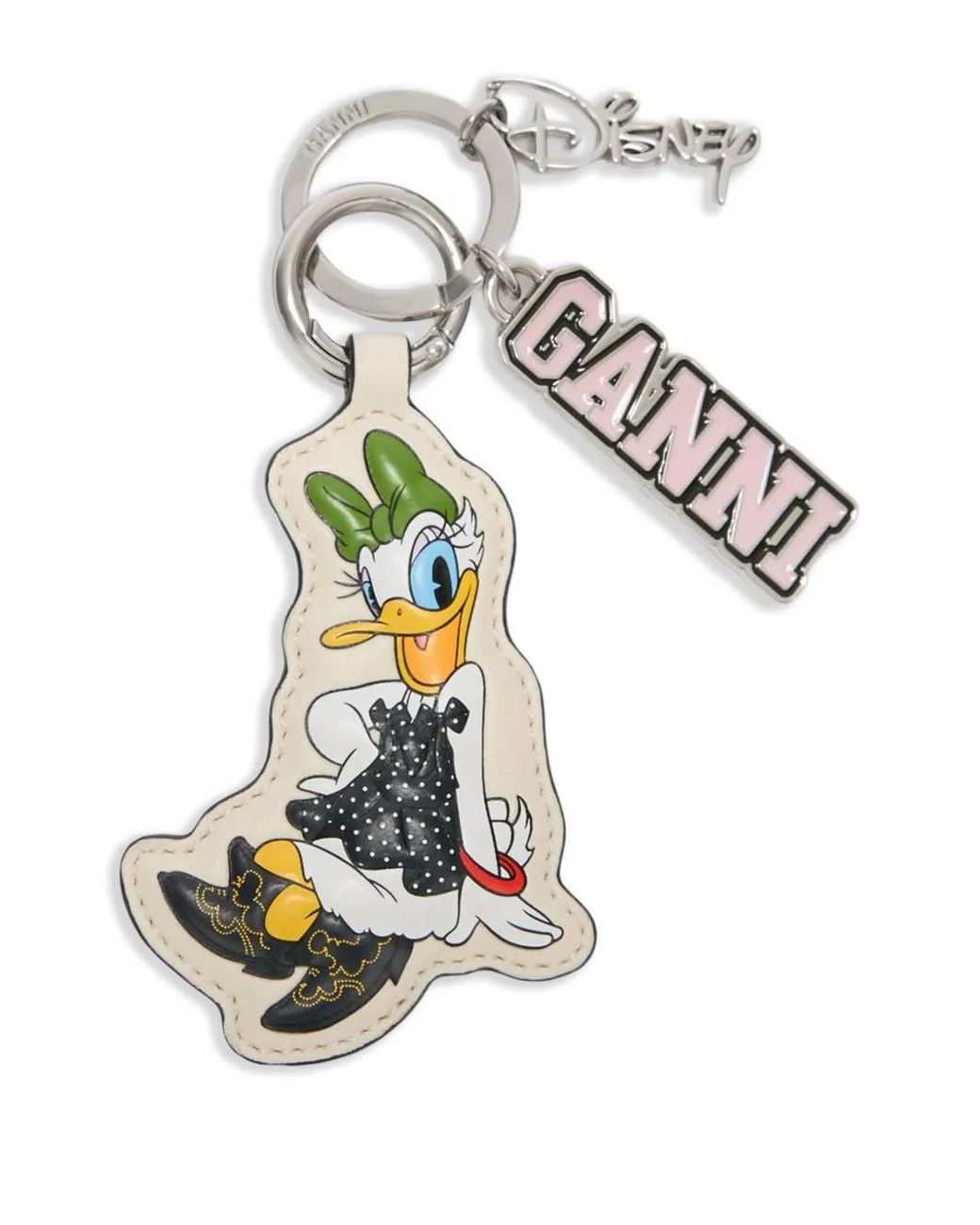 Ganni White X Disney Daisy Duck Keyring