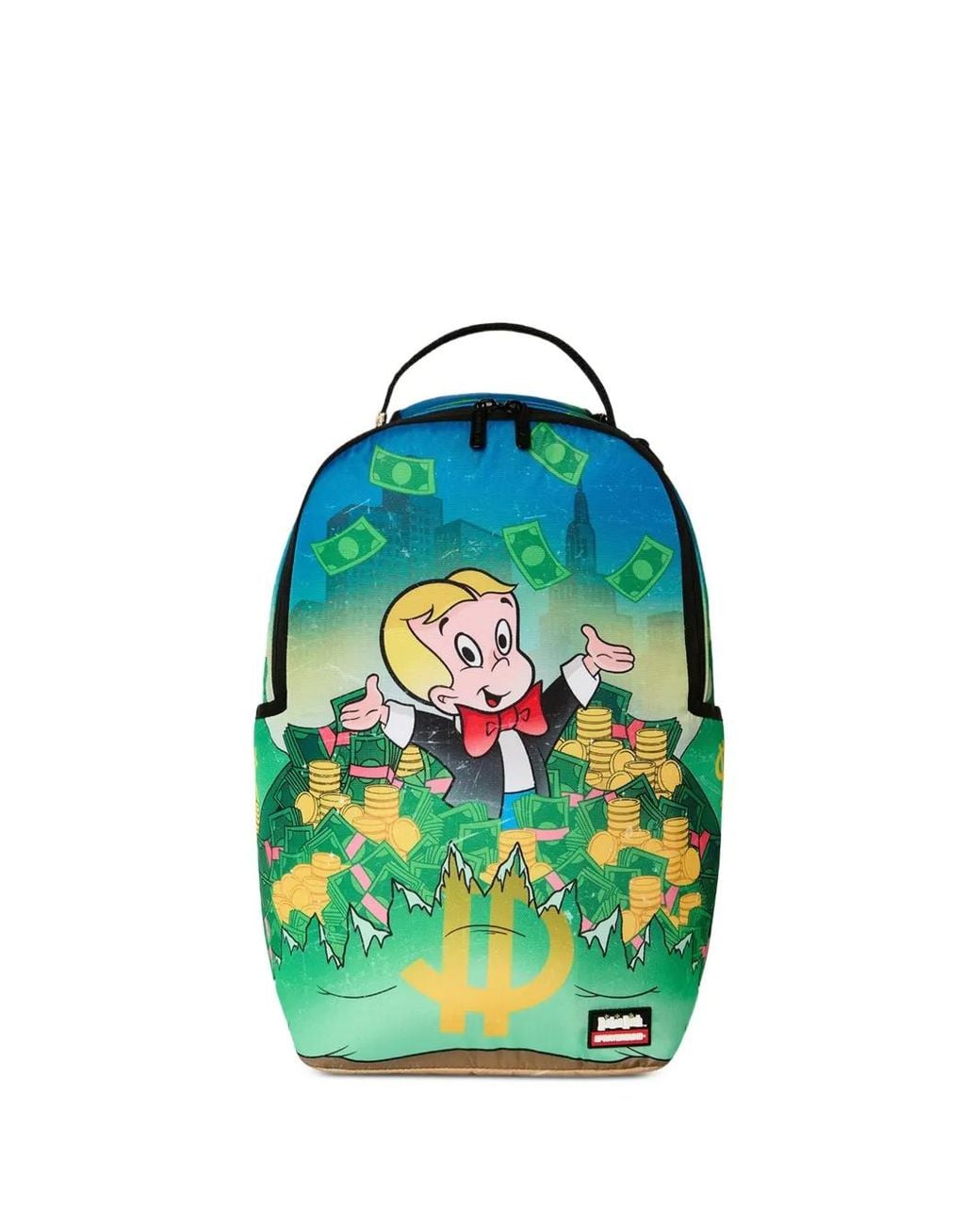 Sprayground Blue X Richie Rich Shark Stacks Backpack for men