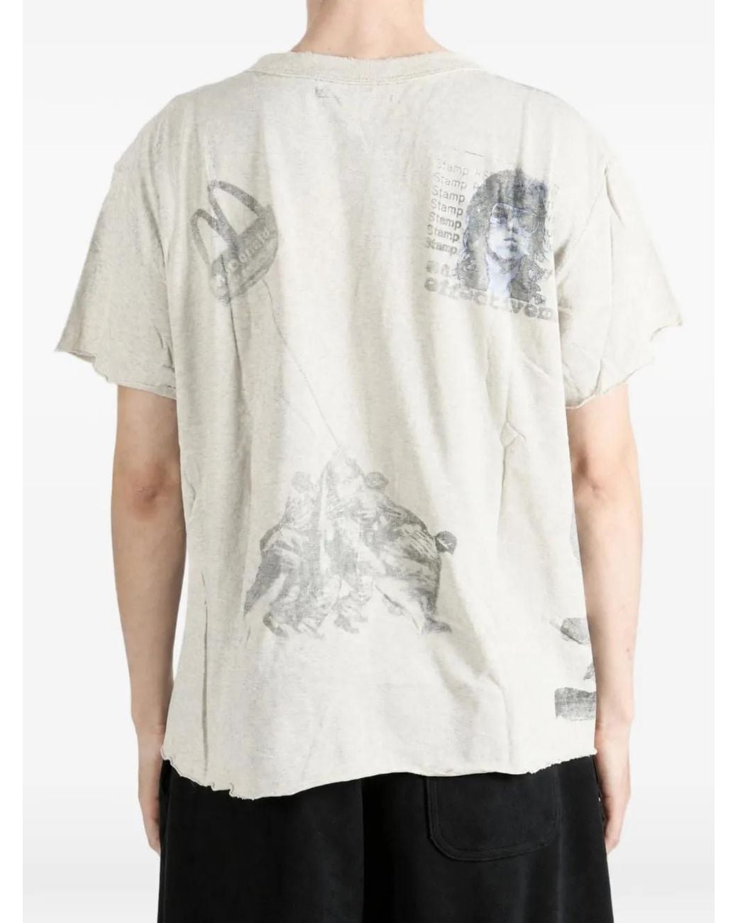 SAITOS White Fonster Raw-Cut T-Shirt