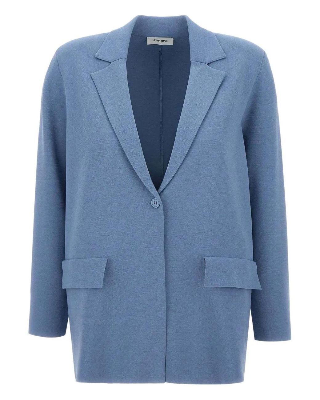 Kangra Blue Single-Breasted Blazer