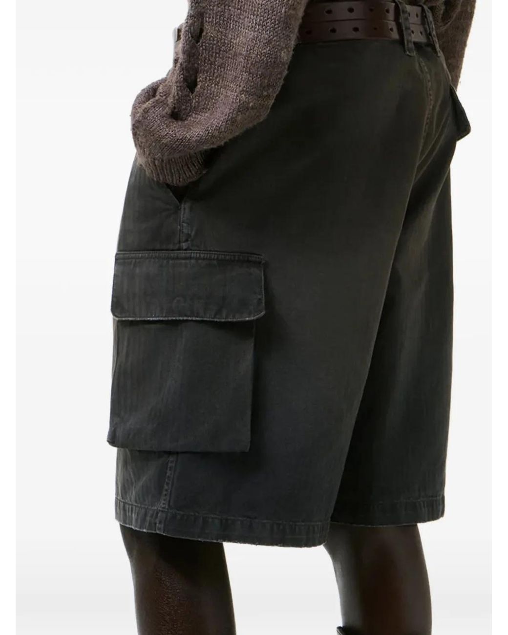 Our Legacy Black Mount Cargo-Pockets Shorts for men