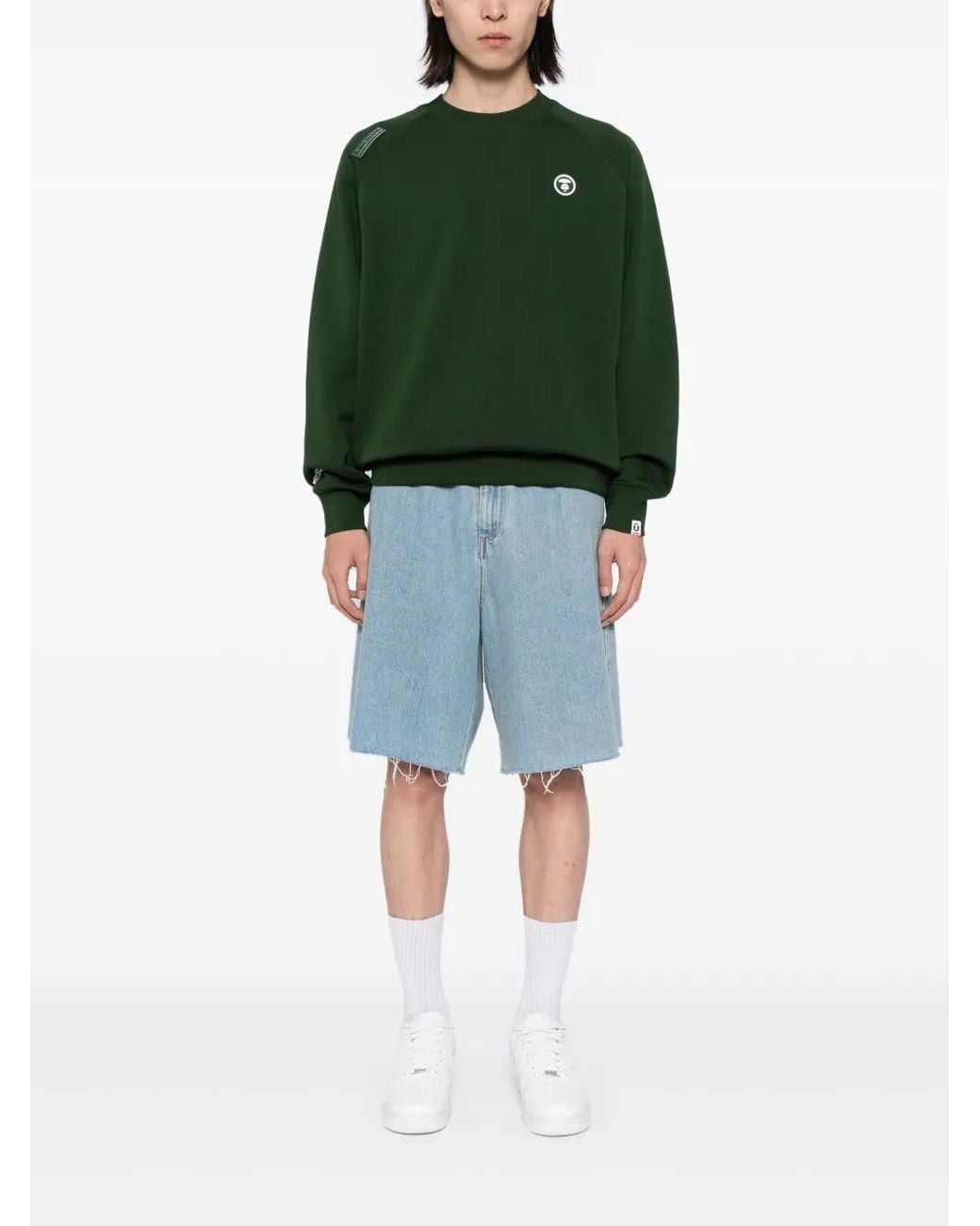 Aape By A Bathing Ape Green Logo Patch Sweatshirt for men