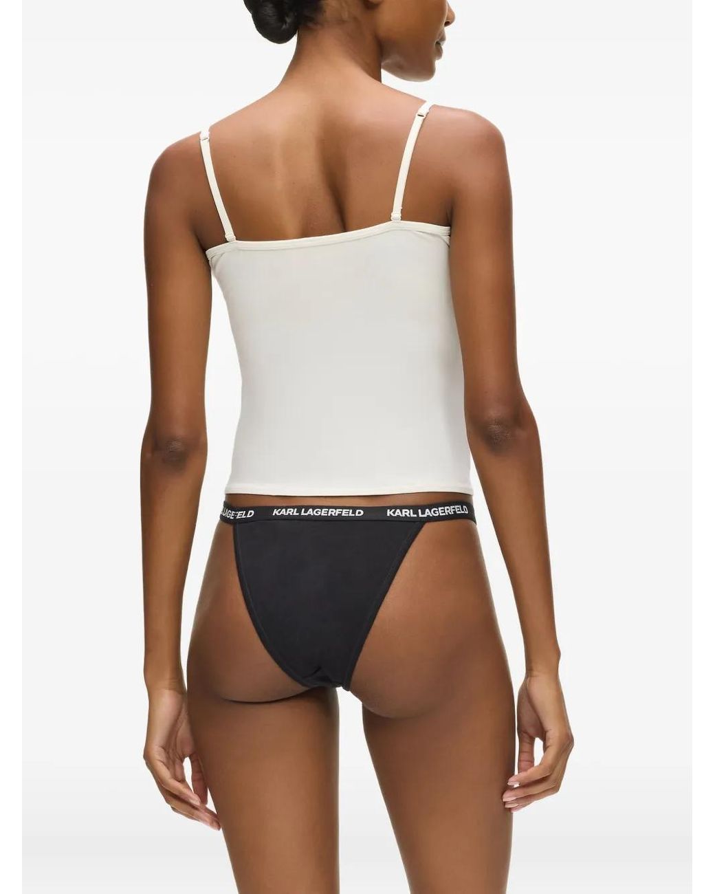 Karl Lagerfeld White Logo-Detailing Briefs